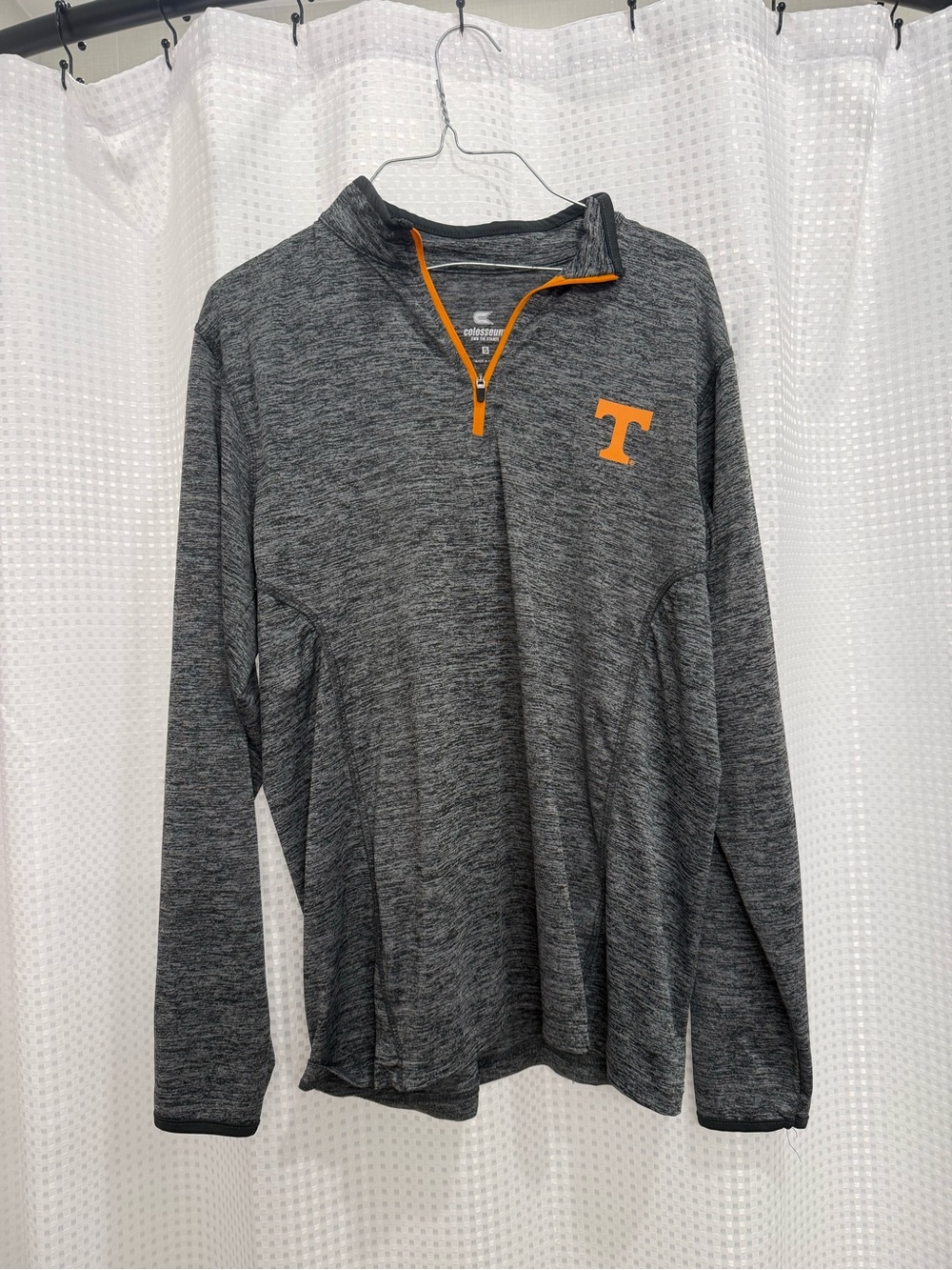 Gray Heather University of Tennessee 1/4 Zip Pullover with Orange Trim